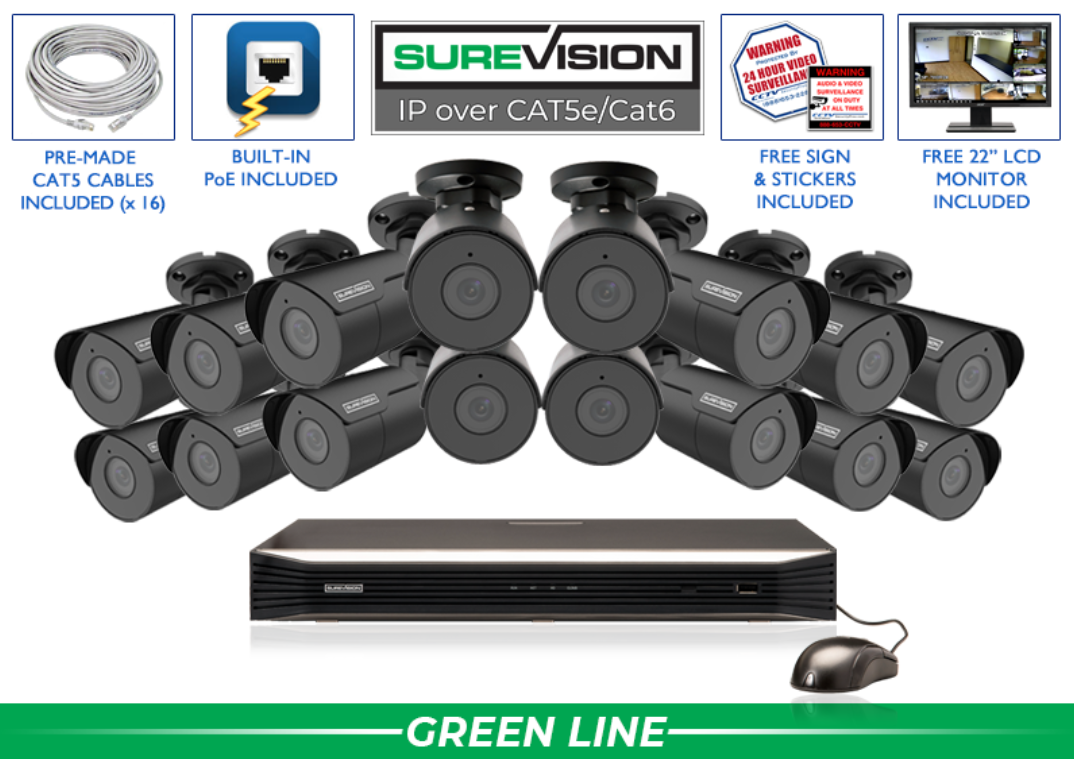 SureVision Bullet Black SV-4IPSB4-B-N