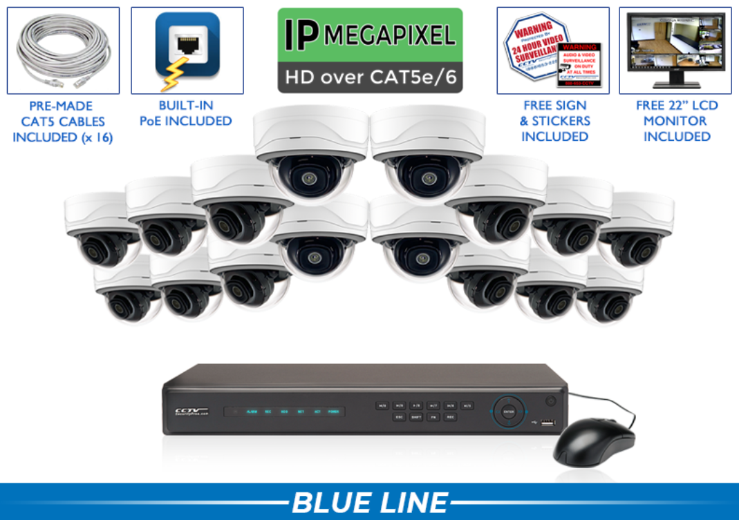 4MP - Dome System with 8 Channel NVR / CSP-4POEMD4-A