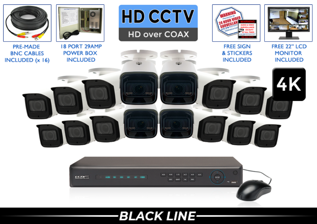 4K System with HD Cameras and 8 Channel DVR / CSP-4PROCVIMX8-S