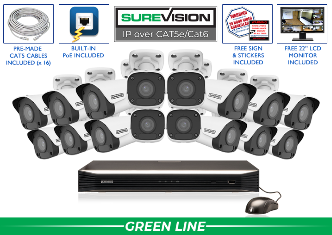 4 Bullet IP System 8 Channel NVR / SV-4IPBE2-N