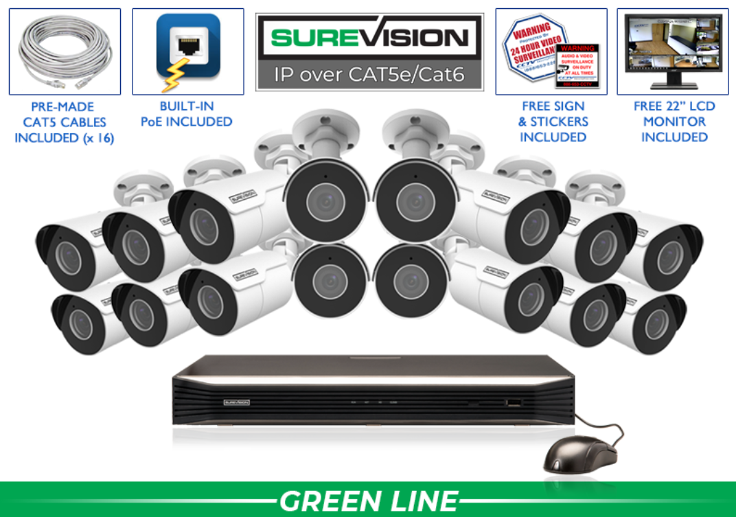 IP System with 164 Foot Night Vision/ SV-4IPSB4-N