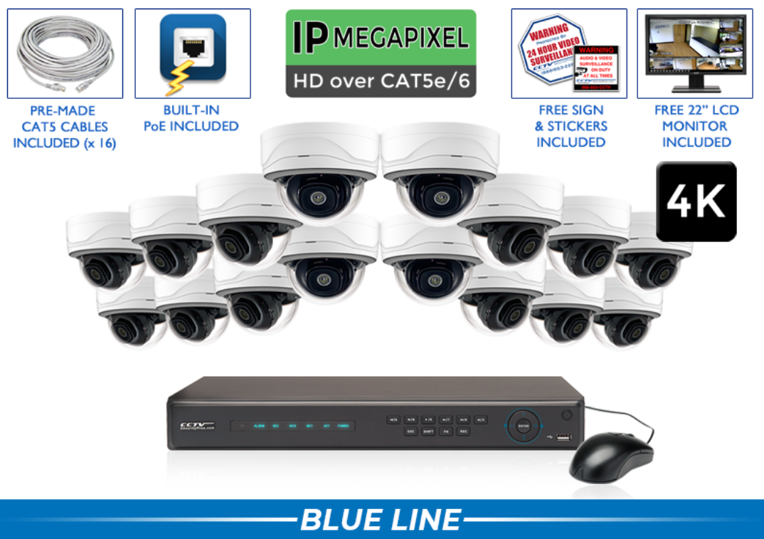 4K - 8MP (AI) IP System with Free NVR Upgrade / CSP-4POEMD8-A