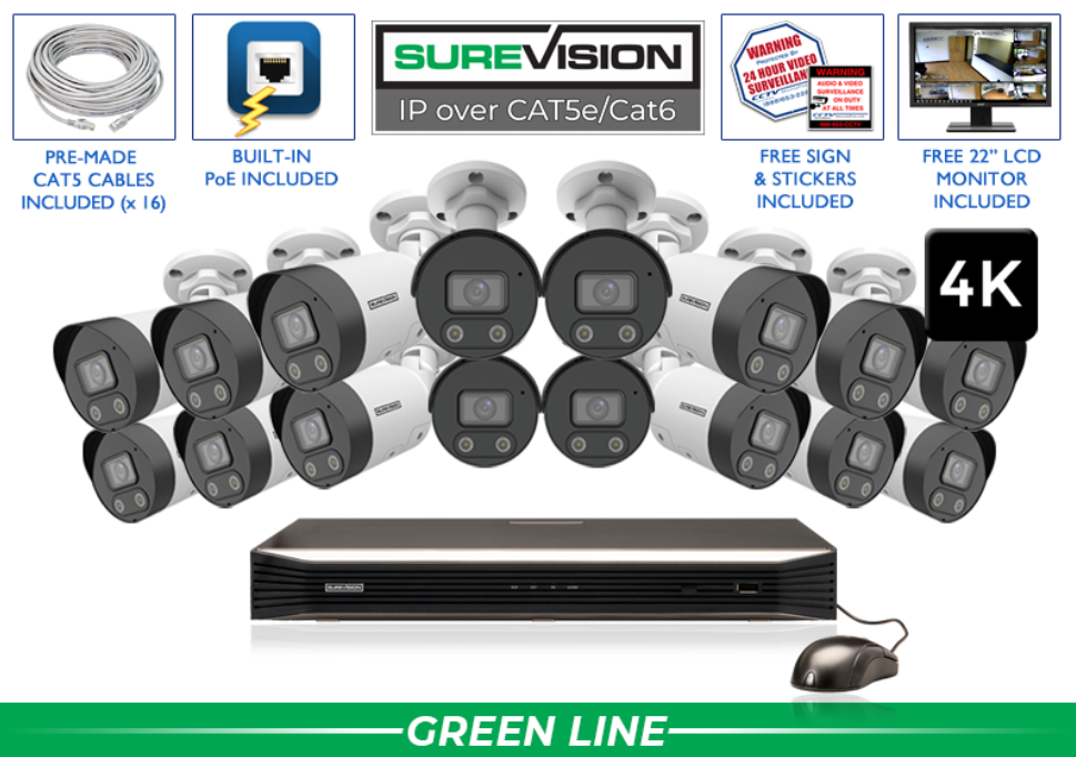 4K IP System with 2 Way Audio / SV-4IPSB8-N