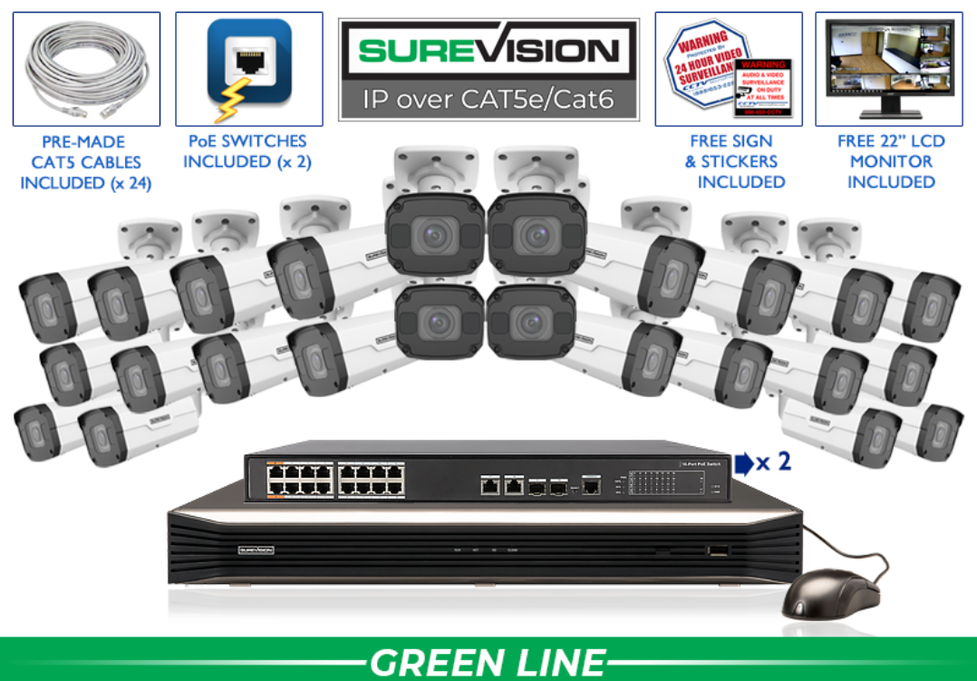 4K 8MP IP Motorized System 8 Channel NVR / SV-4IPBV8-N