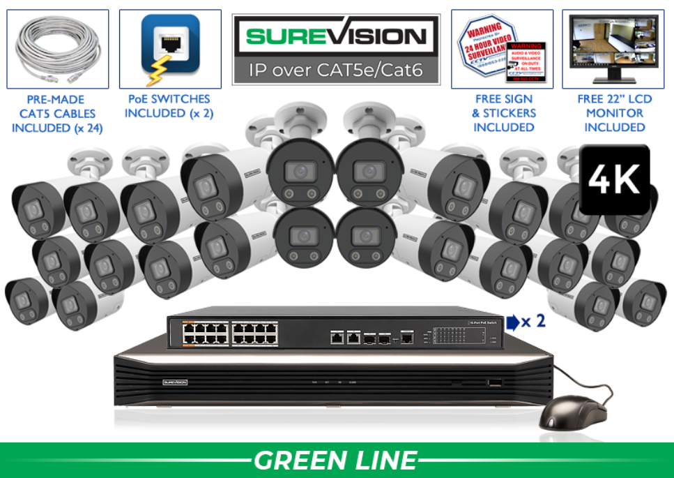 4K IP System with 2 Way Audio / SV-4IPSB8-N