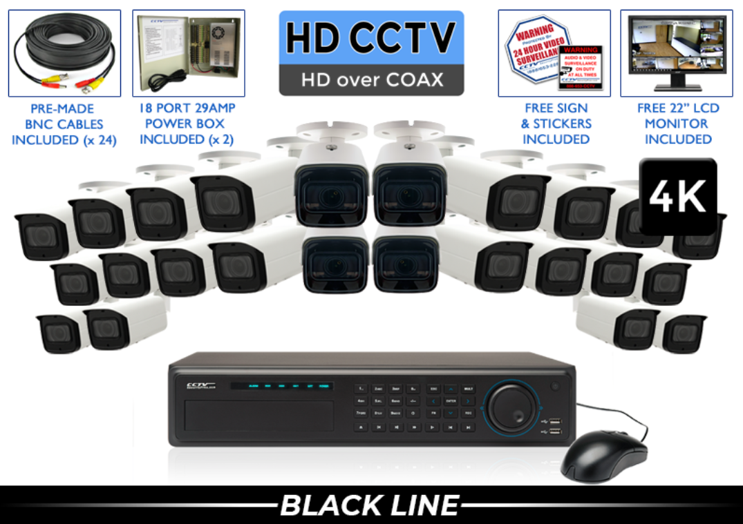 4K System with HD Cameras and 8 Channel DVR / CSP-4PROCVIMX8-S