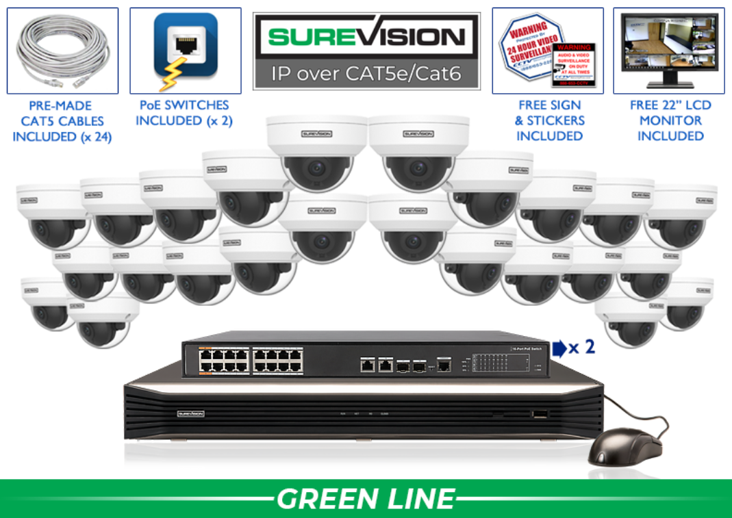 Vandal Dome IP System 8 Channel NVR/ SV-4IPVP4-N