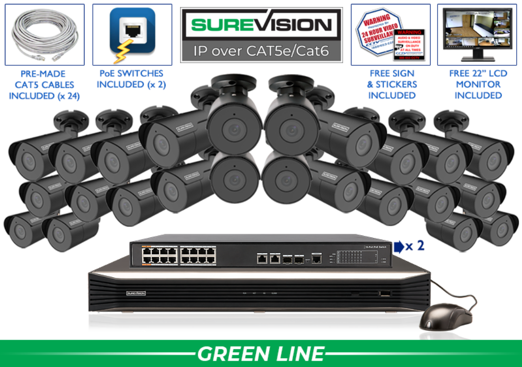 SureVision Bullet Black SV-4IPSB4-B-N