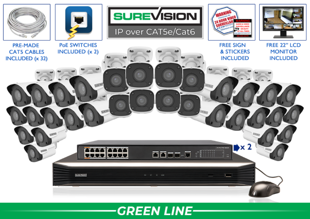 4 Bullet IP System 8 Channel NVR / SV-4IPBE2-N