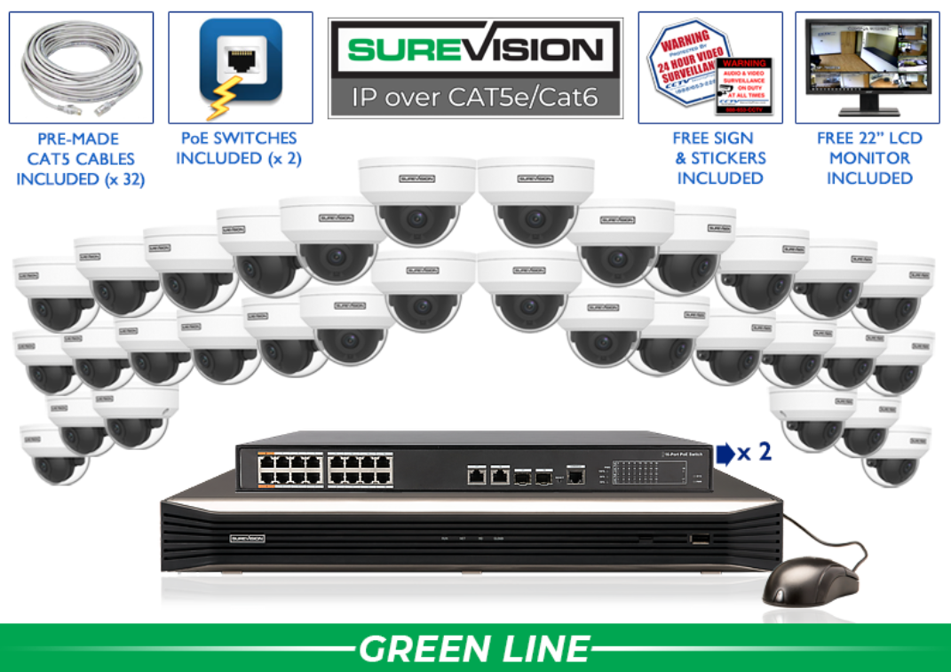 Vandal Dome IP System 8 Channel NVR/ SV-4IPVP4-N