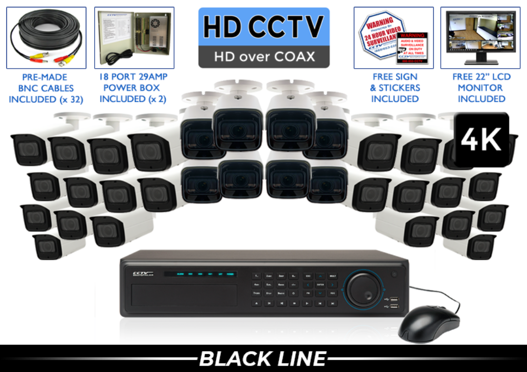 4K System with HD Cameras and 8 Channel DVR / CSP-4PROCVIMX8-S