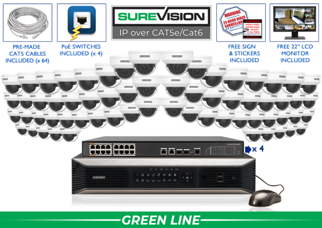 Vandal Dome IP System 8 Channel NVR/ SV-4IPVP4-N