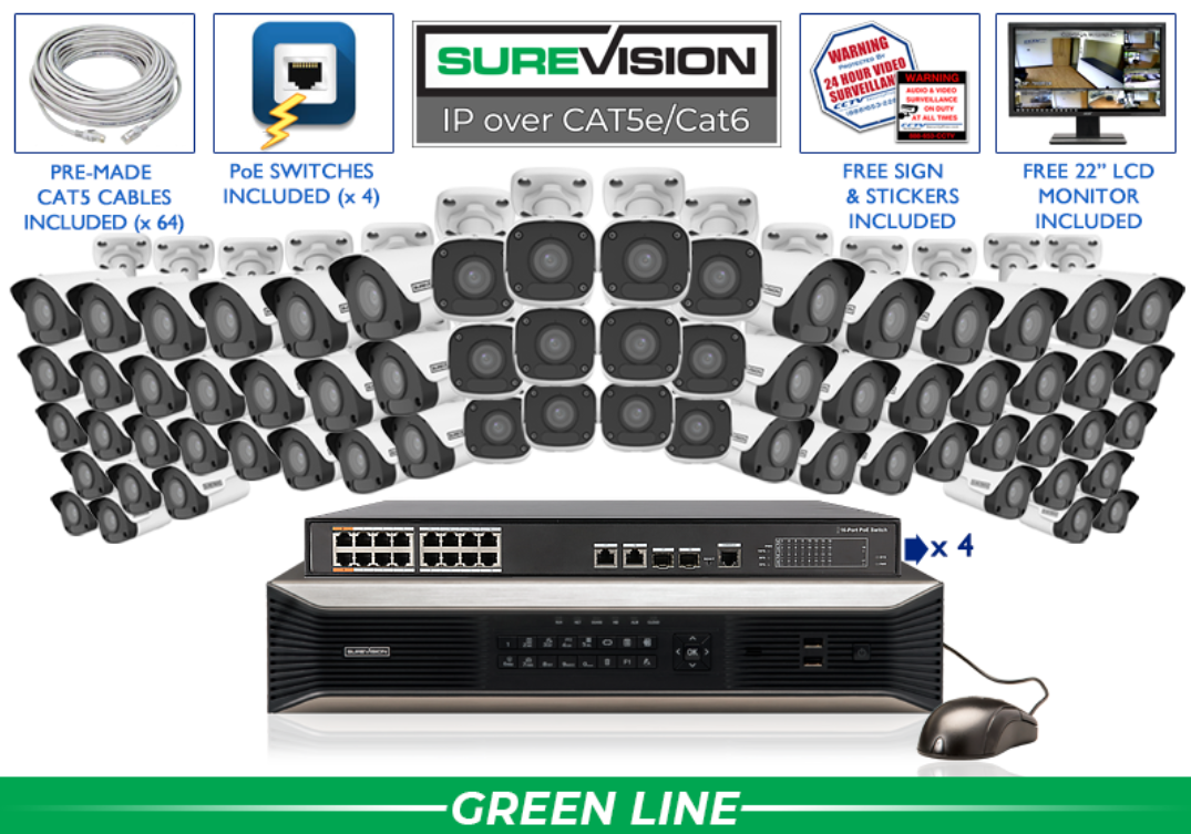 4 Bullet IP System 8 Channel NVR / SV-4IPBE2-N