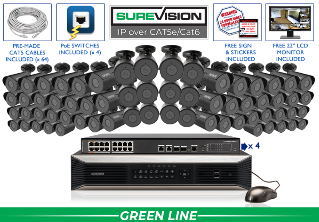 SureVision Bullet Black SV-4IPSB4-B-N