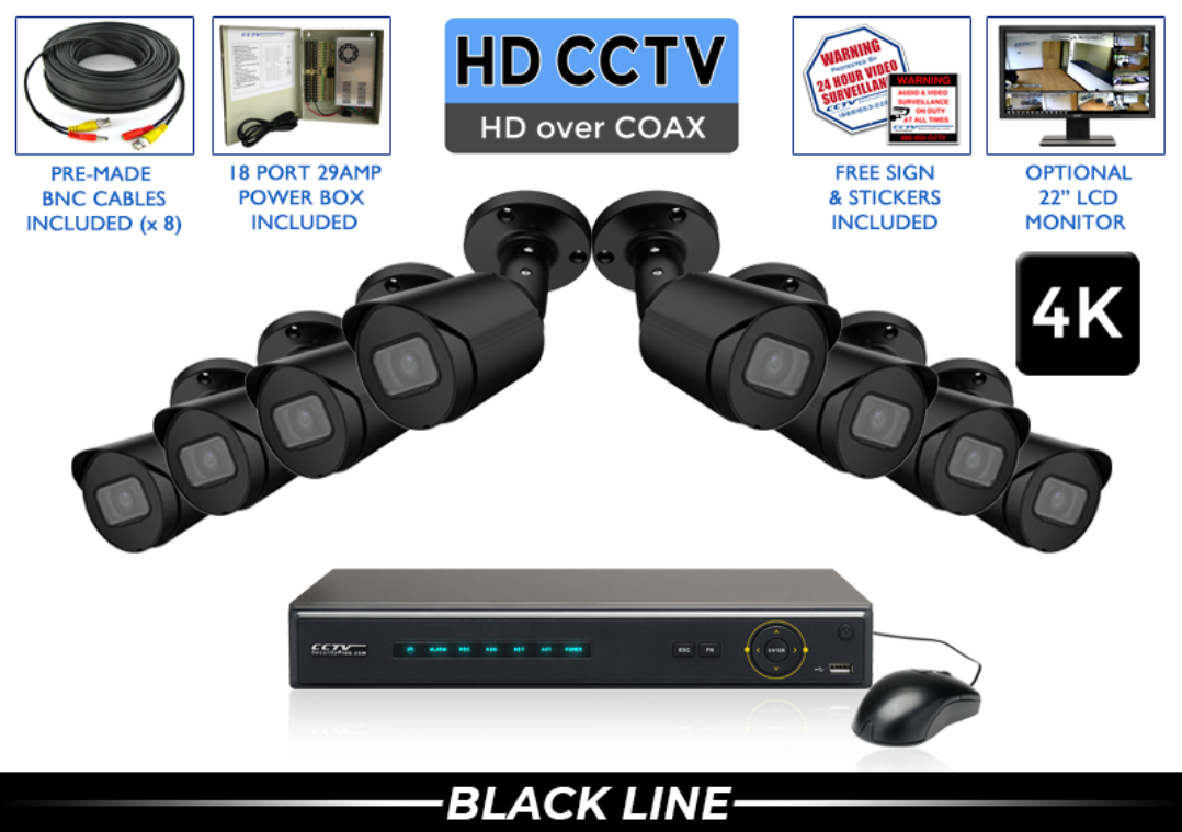 4K - 8MP System with 8 Channel DVR  / CSP-PROCVIB8-B-S