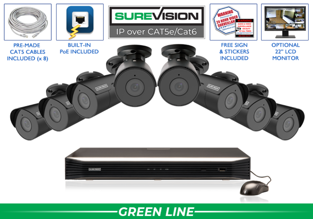 SureVision Bullet Black SV-4IPSB4-B-N