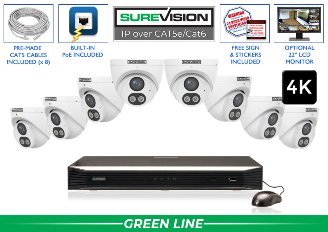 4K System Bullet Cameras 2 Way Audio / SV-4IPTA8-N