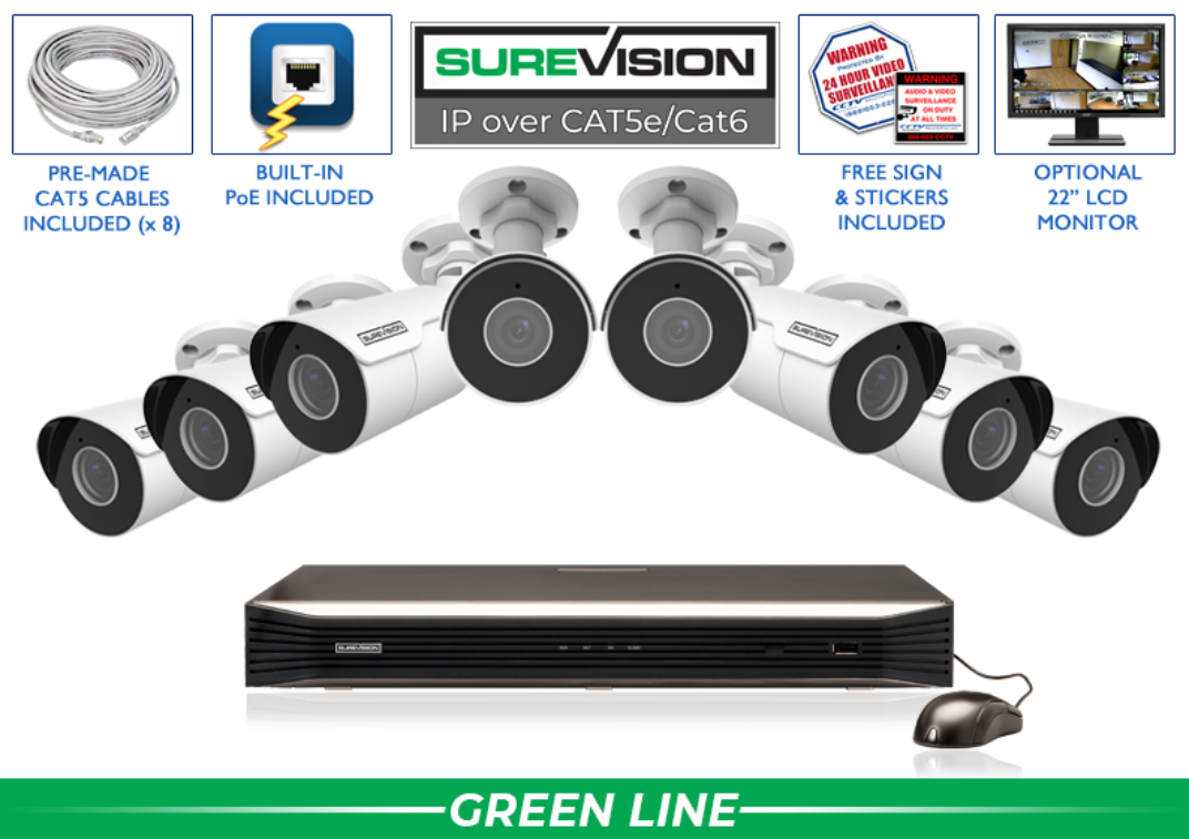 IP System with 164 Foot Night Vision/ SV-4IPSB4-N